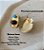 Brinco Oval Turquesa e Marrom Banhado Ouro 18k - Imagem 4