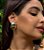 Brinco Oval Turquesa e Marrom Banhado Ouro 18k - Imagem 5