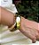 Maxi Bracelete Orgânico Silvia Banhado Ouro 18k - Imagem 1