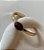 Bracelete Oval Resina Marrom Banhado Ouro 18k - Imagem 1