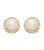 Conjunto Brinco Colar Pérola Cristal Banho Ouro 18k - Imagem 4