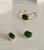 Bracelete Duplo Esmeralda Banhado Ouro 18k - Imagem 5