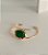 Bracelete Duplo Esmeralda Banhado Ouro 18k - Imagem 2