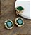 Conjunto Brinco Anel e Bracelete Esmeralda Banho Ouro 18k - Imagem 4