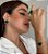 Conjunto Brinco Anel e Bracelete Esmeralda Banho Ouro 18k - Imagem 2