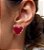 Conjunto Brinco e Colar Coração Banhado Ouro 18k - Imagem 5