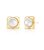 Brinco Quadrado Pérola Shell Banho Ouro 18k - Imagem 1