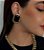 Brinco Resina Preta Banhado a Ouro 18k - Imagem 2