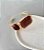 PRÉ-VENDA Conjunto Brinco e Bracelete Assimétrico Marrom Banho Ouro 18k - Imagem 3