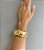 Bracelete Largo Orgânico Banhado a Ouro 18k - Imagem 4