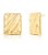 Brinco Retangular Texturizado Liso Banho Ouro 18k - Imagem 1