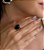 Anel Largo Preto Banhado Ouro 18k - Imagem 1