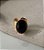 Anel Largo Preto Banhado Ouro 18k - Imagem 2