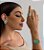 Brinco Resina Verde Banhado a Ouro 18k - Imagem 2