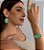Brinco Resina Orgânica Verde Banho Ouro 18K - Imagem 6