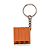 Chaveiro Tijolo Marron Miniatura Bloco - Imagem 3