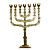 Candelabro Menorah Judaica De Bronze -GG - Imagem 1