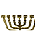 Candelabro Dourado 12 Tribos Luxo Médio - Imagem 2