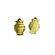 Pingente Botija Vaso Dourado Metal - 25 unidades - Imagem 1