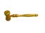 Martelo da Justiça de acrílico Dourado Porta Óleo - Imagem 1