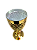 taça acrílico diamante dourada 300ml Ótima Qualidade - Imagem 3