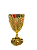 taça acrílico diamante dourada 300ml Ótima Qualidade - Imagem 1