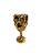 taça acrílico relevo dourada 300ml Ótima Qualidade - Imagem 1