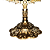 Candelabro menorah de Acrílico Dourado 25x27 cm - Imagem 5