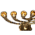 Candelabro menorah de Acrílico Dourado 25x27 cm - Imagem 4