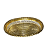 Bandeja Oval Dourada 20x27 cm acrílico - Imagem 2