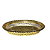 Bandeja Oval Dourada 20x27 cm acrílico - Imagem 1