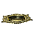 Bandeja Oval Dourada imperial 30x21 cm acrílico - Imagem 2