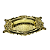 Bandeja Oval Dourada imperial 30x21 cm acrílico - Imagem 1