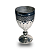 KIT  3 Taças de vidro Brand Prata Metalizado 345ml - Imagem 2