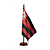 Bandeira De Mesa Flamengo 14x21 cm com pedestal - Imagem 1