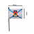 Bandeira De Mesa Cidade Duque De Caxias  14x21 cm com pedestal - Imagem 3