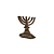 Menorah Candelabro Ouro Velho MINIATURA – 10 unidades - Imagem 3