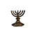 Menorah Candelabro Ouro Velho MINIATURA – 10 unidades - Imagem 1