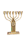 Candelabro Fé menorah Dourado pequeno plástico - Imagem 5