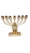 Candelabro Fé menorah Dourado pequeno plástico - Imagem 4