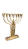 Candelabro Fé menorah Dourado pequeno plástico - Imagem 3