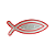 Adesivo peixe Cristão Emborrachado Pequeno (10unidades) - Imagem 1