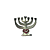 Menorah Candelabro IURD Metal Zamac - 10 unidades - Imagem 2