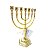 Candelabro Menorah 17cm Dourado Importado - Imagem 2