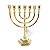 Candelabro Menorah 17cm Dourado Importado - Imagem 1