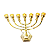 Candelabro Menorah 17cm Dourado Importado - Imagem 3