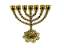 Candelabro Menorah Dourado Importado 17 cm - Imagem 1