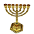 Candelabro Menorah Dourado Importado 20 cm - Imagem 5