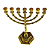 Candelabro Menorah Dourado Importado 20 cm - Imagem 4