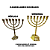 Candelabro Menorah Dourado Importado 20 cm - Imagem 3